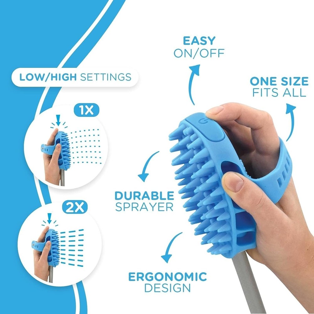 Grooming Made Easy: Dog Bath Brush Pro with Adjustable Water Settings