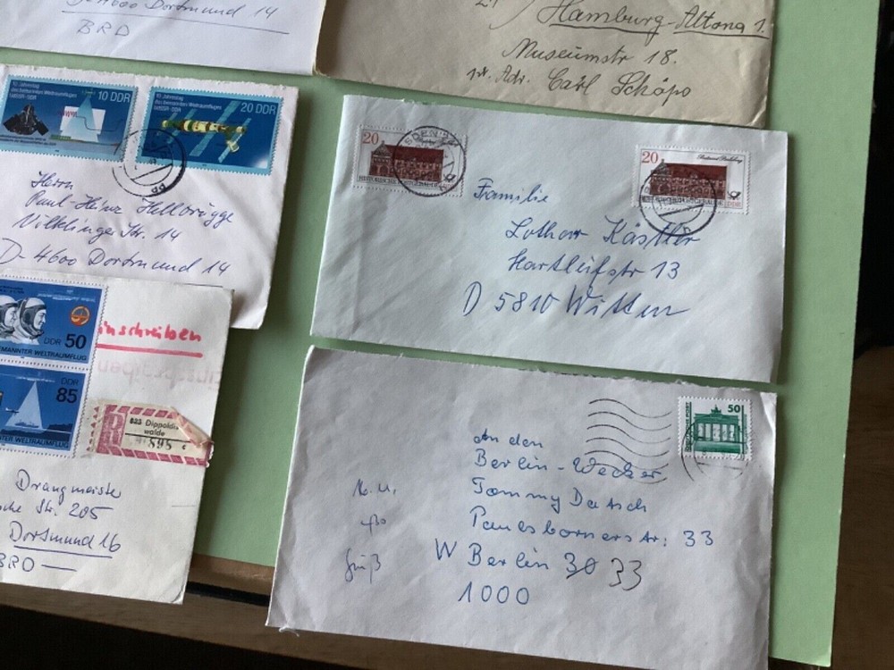 German Democratic Republic postal stamps covers 12 items Ref A1434