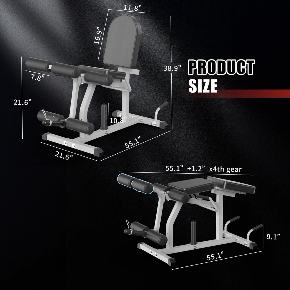 Leg Curl Extension Machine Home Gym 2 in 1
