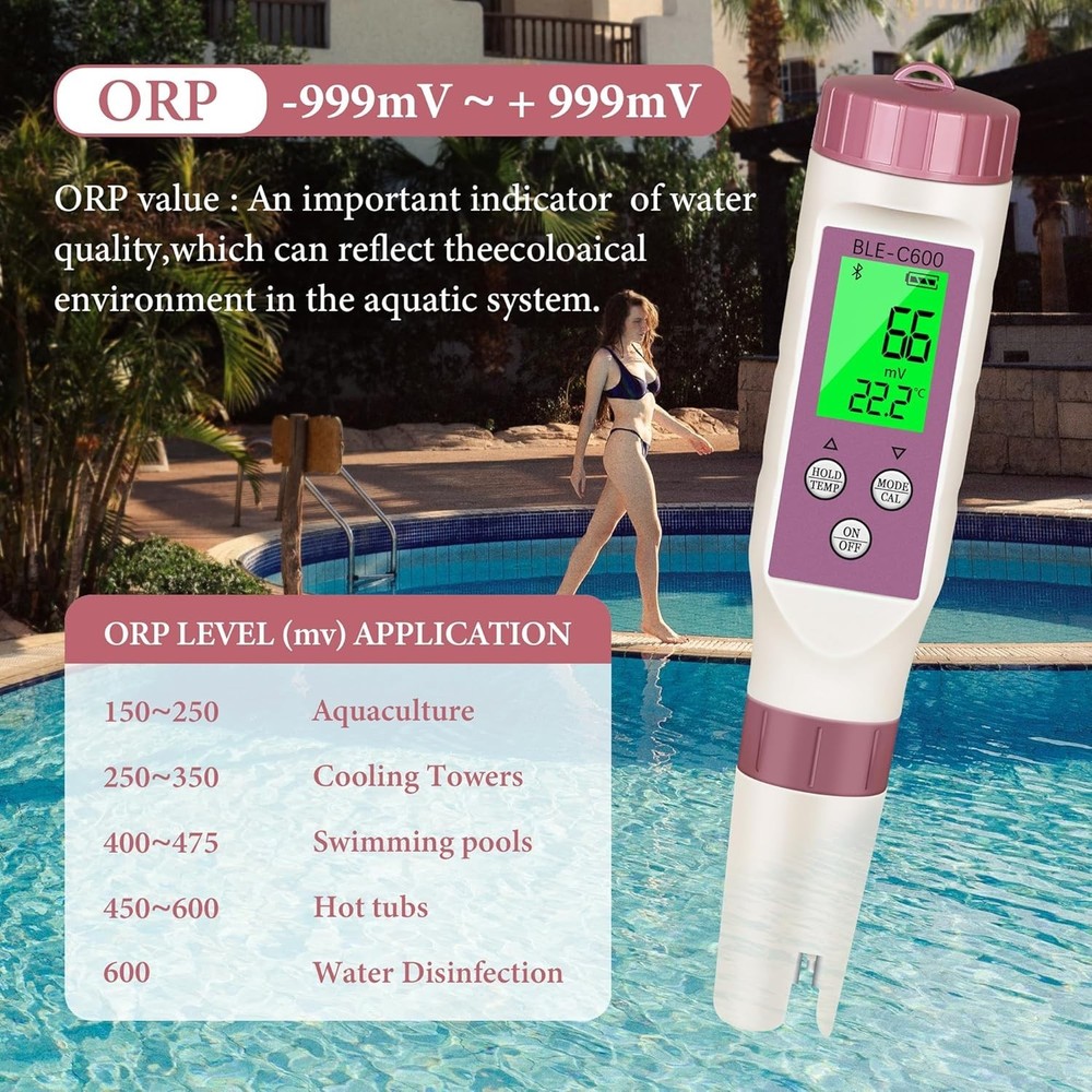 Multi-Function Water Tester with Bluetooth for pH, TDS, and Temperature Analysis