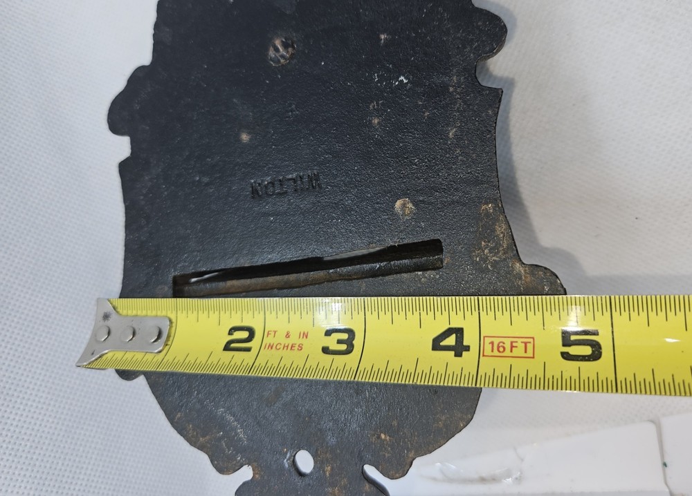 Wilton Matchbox Holder Cast Iron Victorian Wall-Mounted