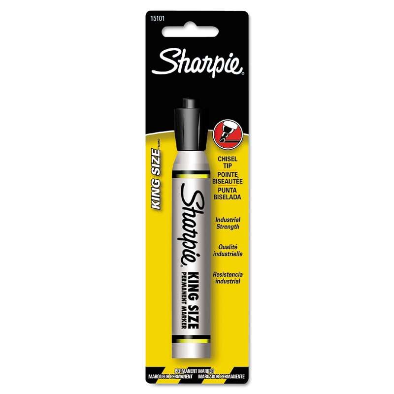 King Size Permanent Marker, Black, 6 ea / pk