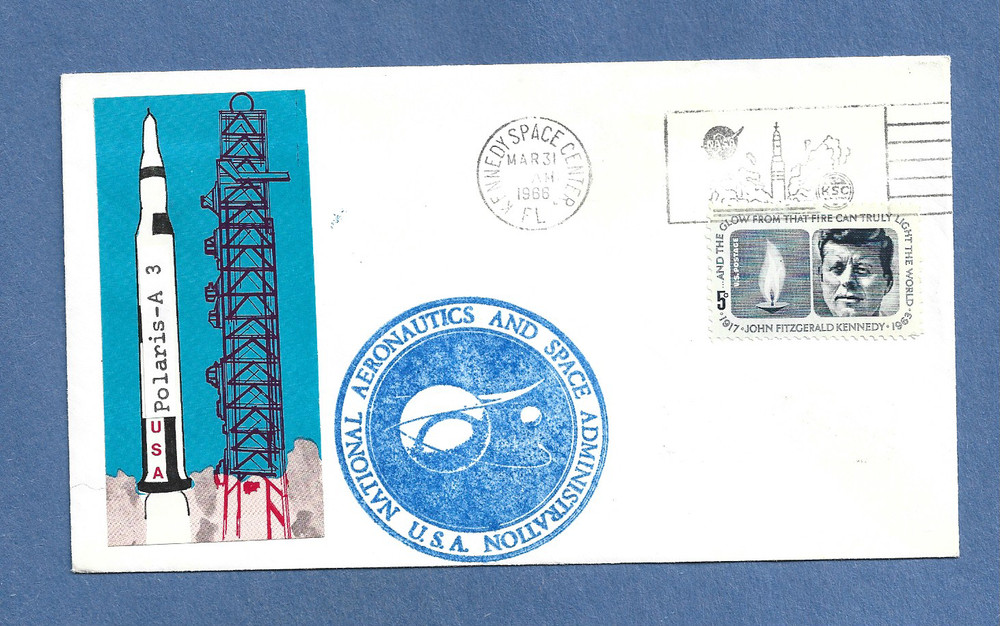 POLARIS A 3 ROCKET LAUNCH MAR 31,1966 KSC  SPACE COVER  NASA