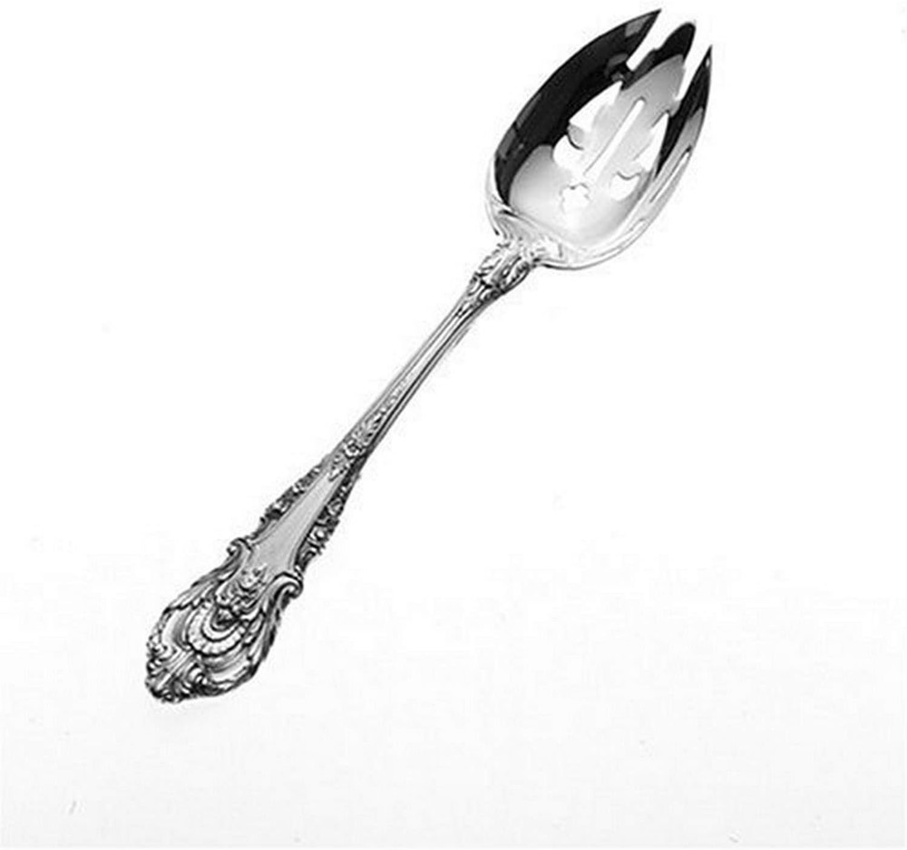 New Wallace Sir Christopher Sterling Silver Pierced Tablespoon Serving Spoon