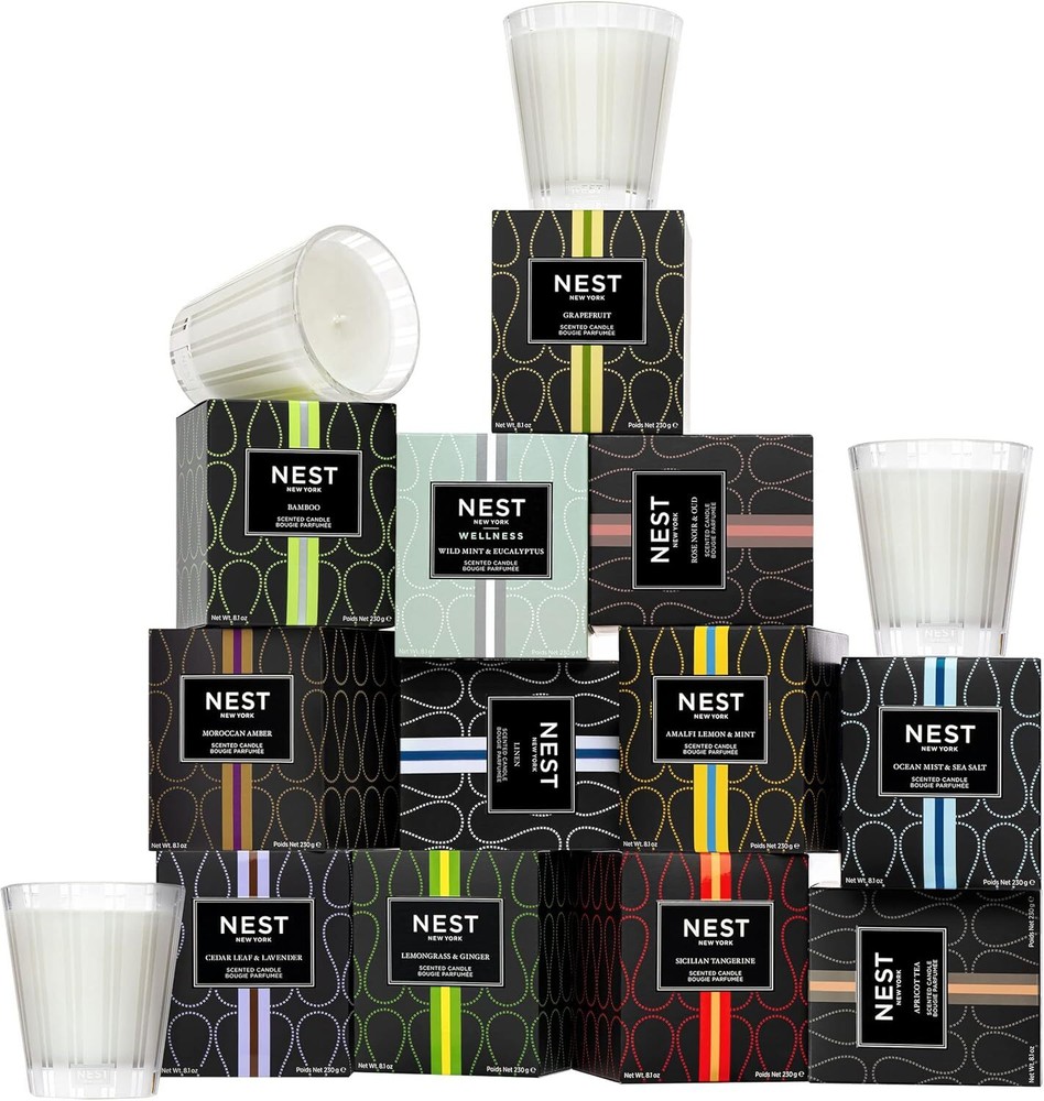 Classic Scented Candle - 8.1 oz - - Reusable Glass Container