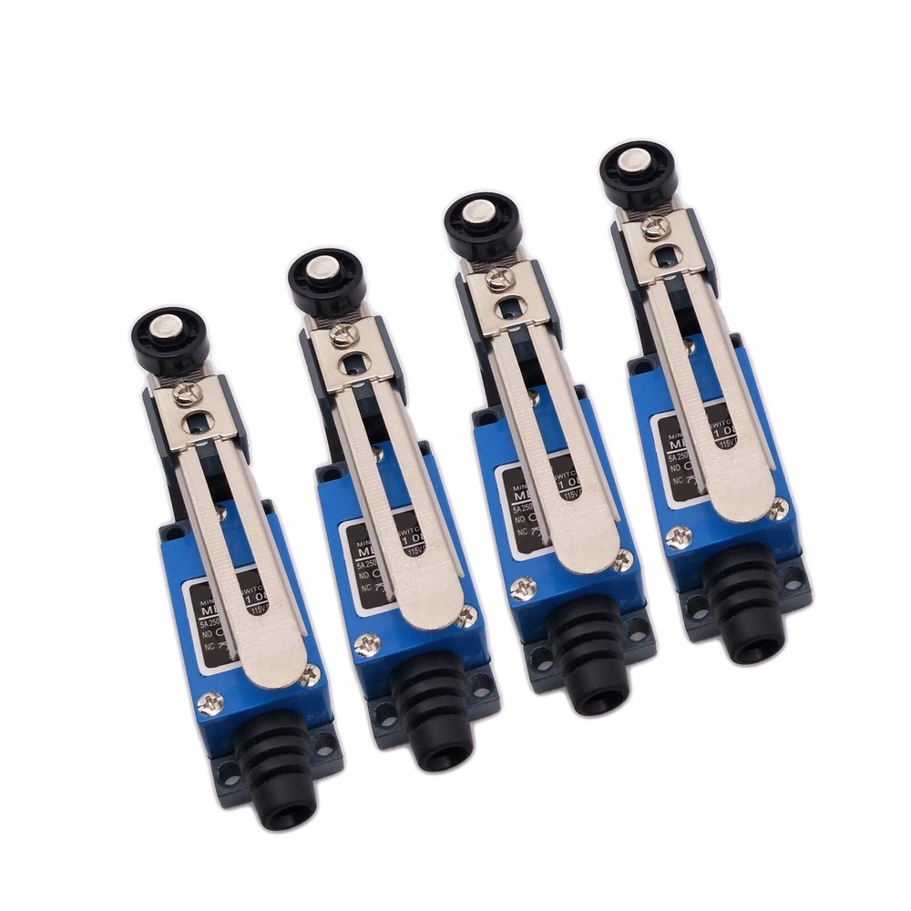 4pcs ME-8108 Momentary Rotating Adjustable Roller Lever Limit Switch 5A-