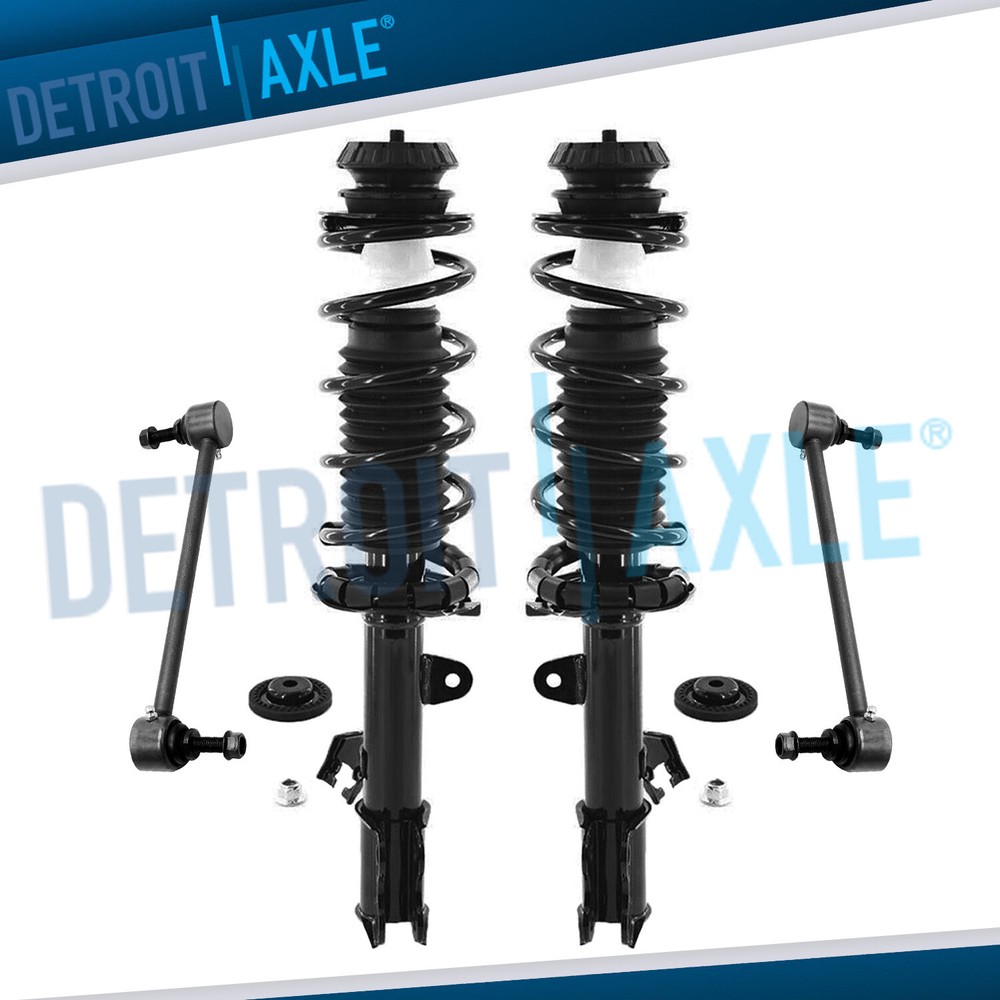 Front Left Right Struts w/ Coil Spring Sway Bar Ends Kit for Nissan Versa Note