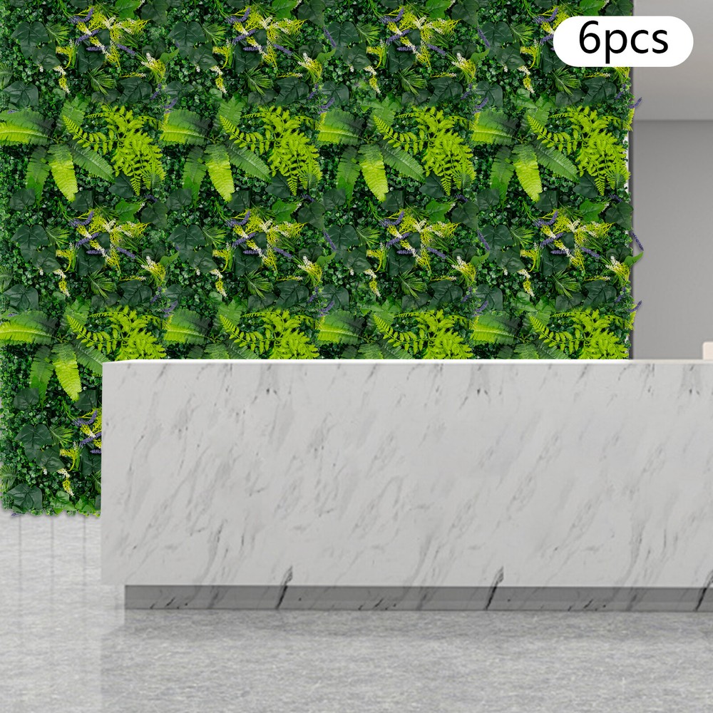 6PCS Greenery Walls, Artificial Greenery Wall, Artificial Grass Backdrop Wall