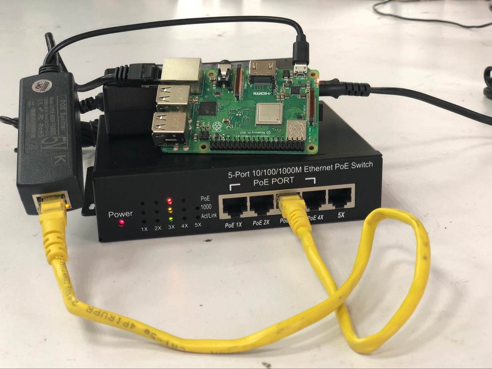 Gigabit Active PoE Splitter 5V Micro USB Jetson Nano Raspberry Pi 3B+ 3B Plus