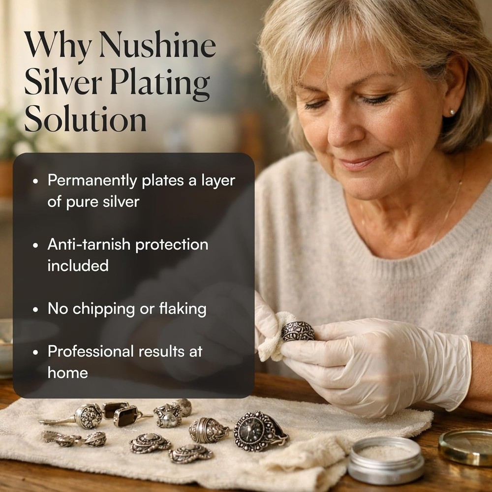 Silver Plating Solution 1.7 Oz - permanently plate PURE SLIVER onto worn silv...