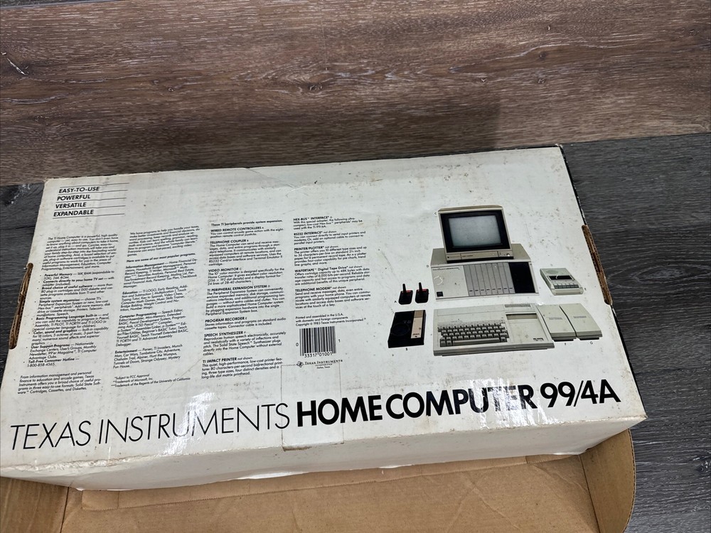 Vintage Texas Instruments TI 99/4A Home Computer In Box