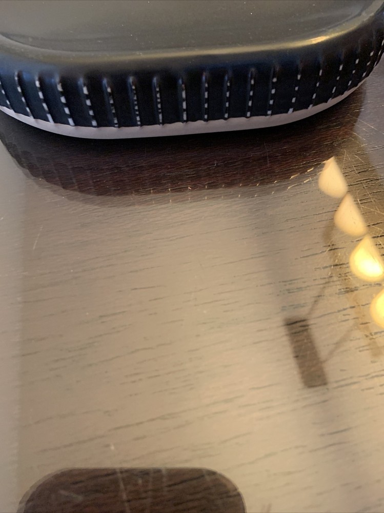 Ugg Ceramic Soap Dish Black Ivory Striped