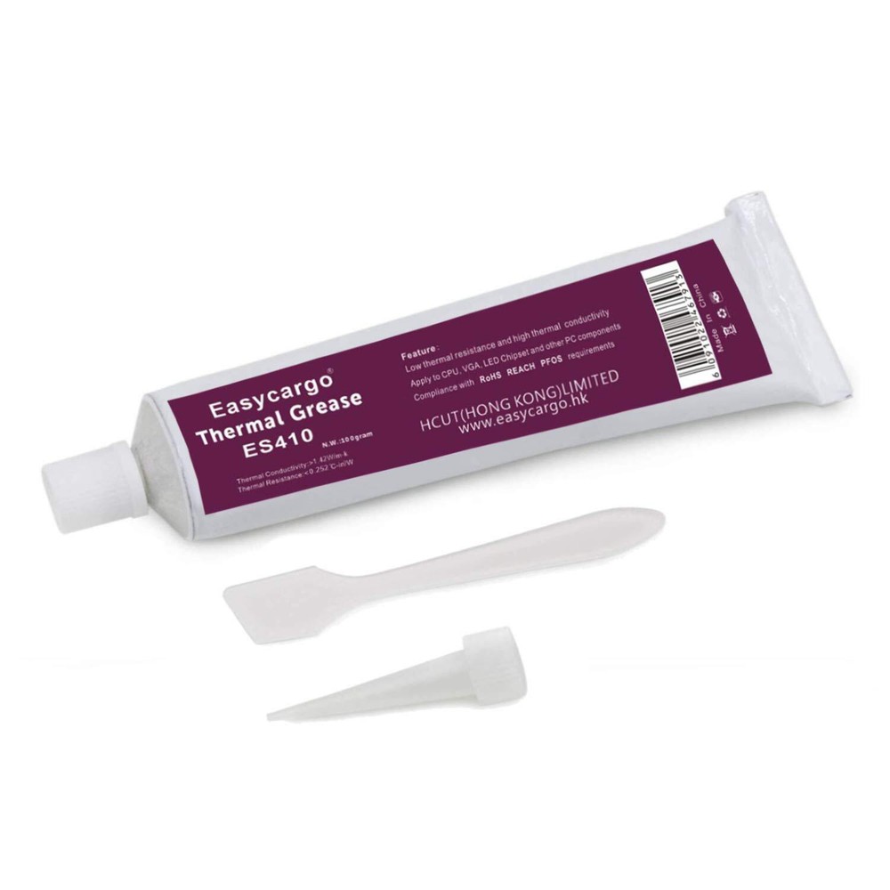 100g Thermal Paste Kit Thermal Conductive Grease White Silicone Carbon Therma...