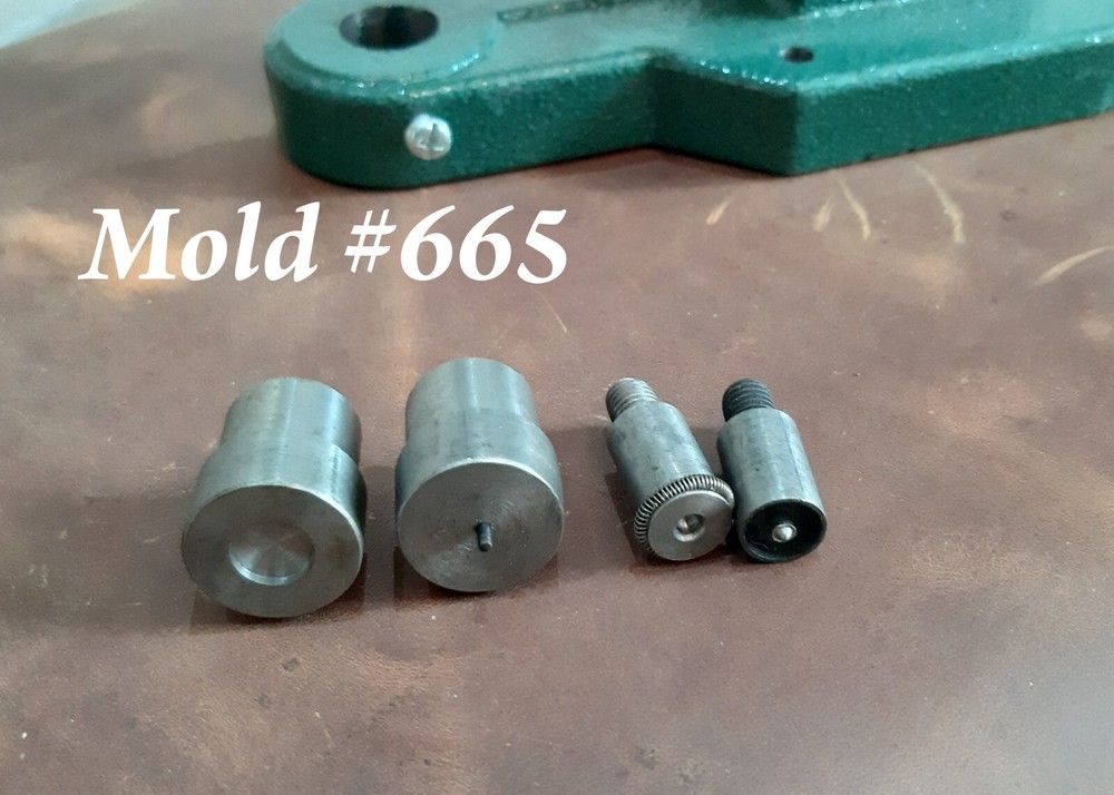 Hand Punch Press Machine + 3 set Mold for Double Cap Rivets Snap Buttons Eyelet