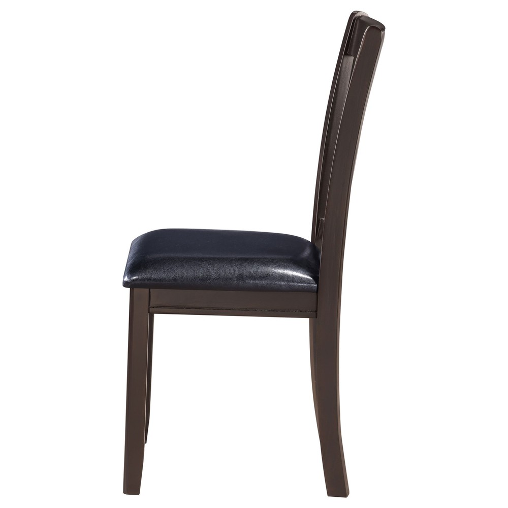 Espresso and Black Lattice Back Side Chairs