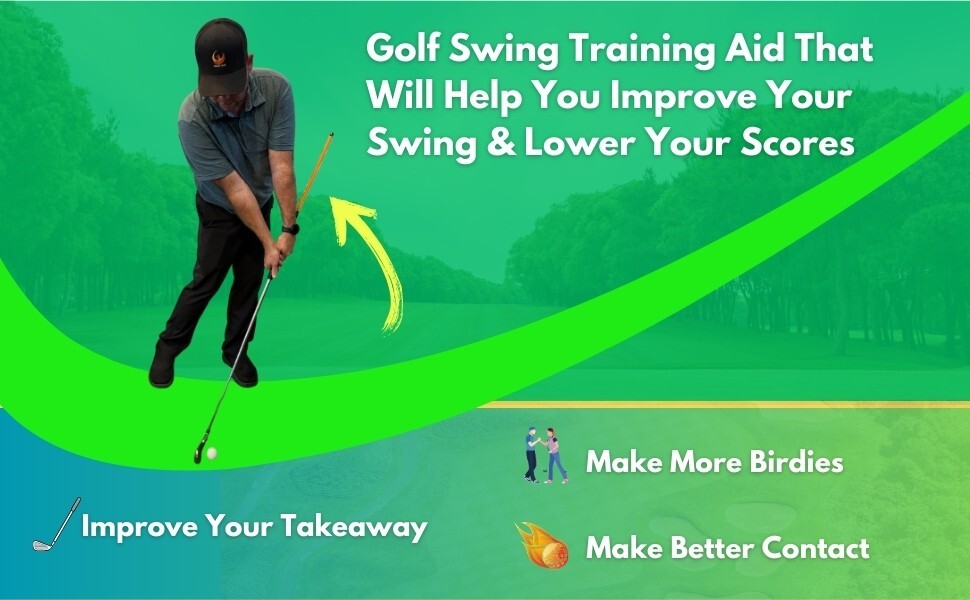 Anti-Flip Stick® Golf Swing Training Aid | Large Grips Version (Open)