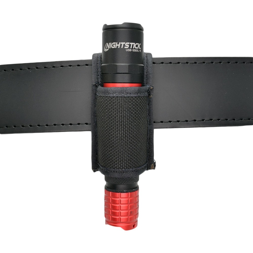 Nightstick Nylon Compact Open Top Bottom Flashlight Holder Holster USB Tactical