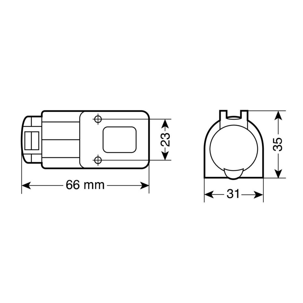 SURFACE MOUNT DIN SOCKET LAMP 12/24V