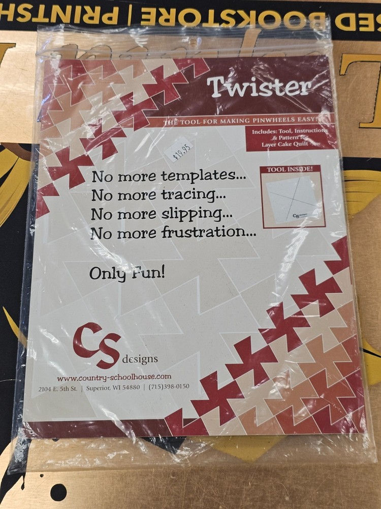 Twister Tool For Making Pinwheels Easy; Instructions, Pattern and Tool