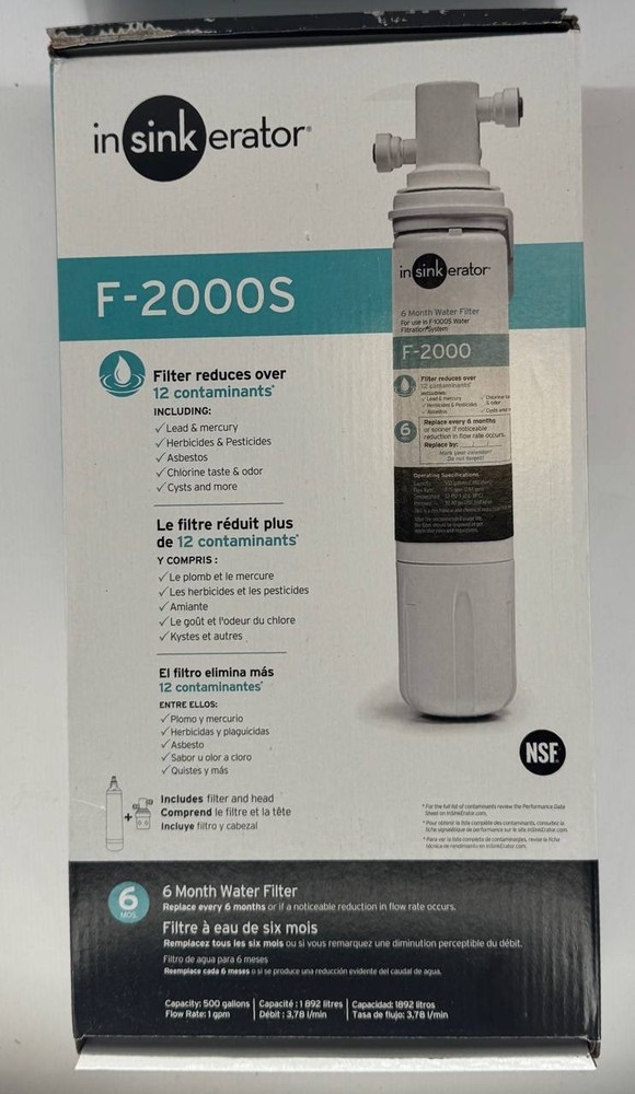 InSinkErator F2000S Water Filtration System for Better Tasting Healthier Water