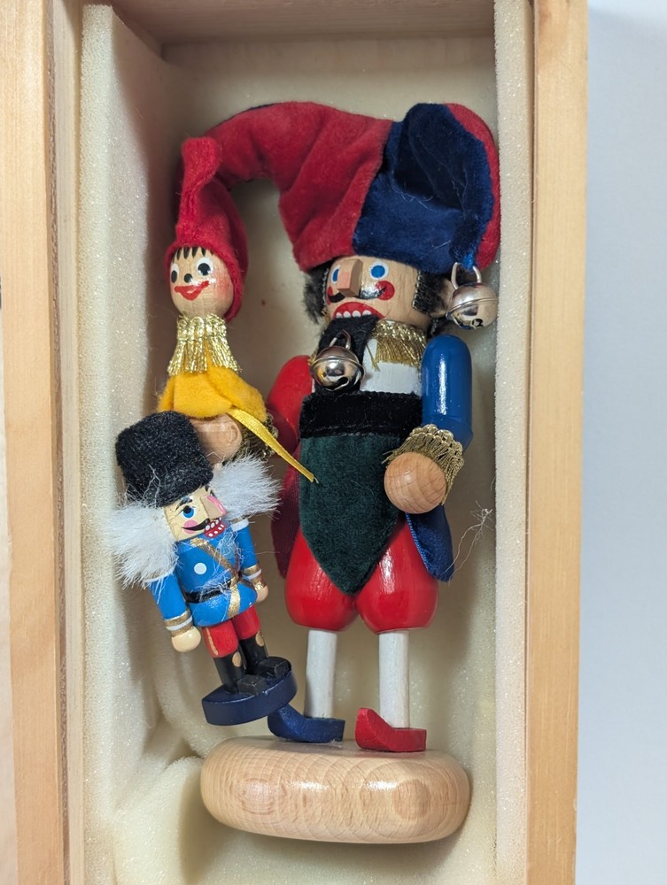 Steinbach 5" Mini Nutcracker "JESTER" w Box Germany 2874/10000 & Mini Nutcracker