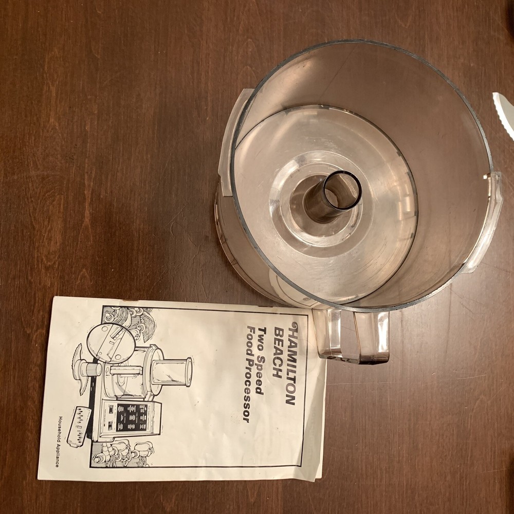 HAMILTON BEACH Bowl Replacement Part Two Speed FOOD PROCESSOR 702-5 Kitchen