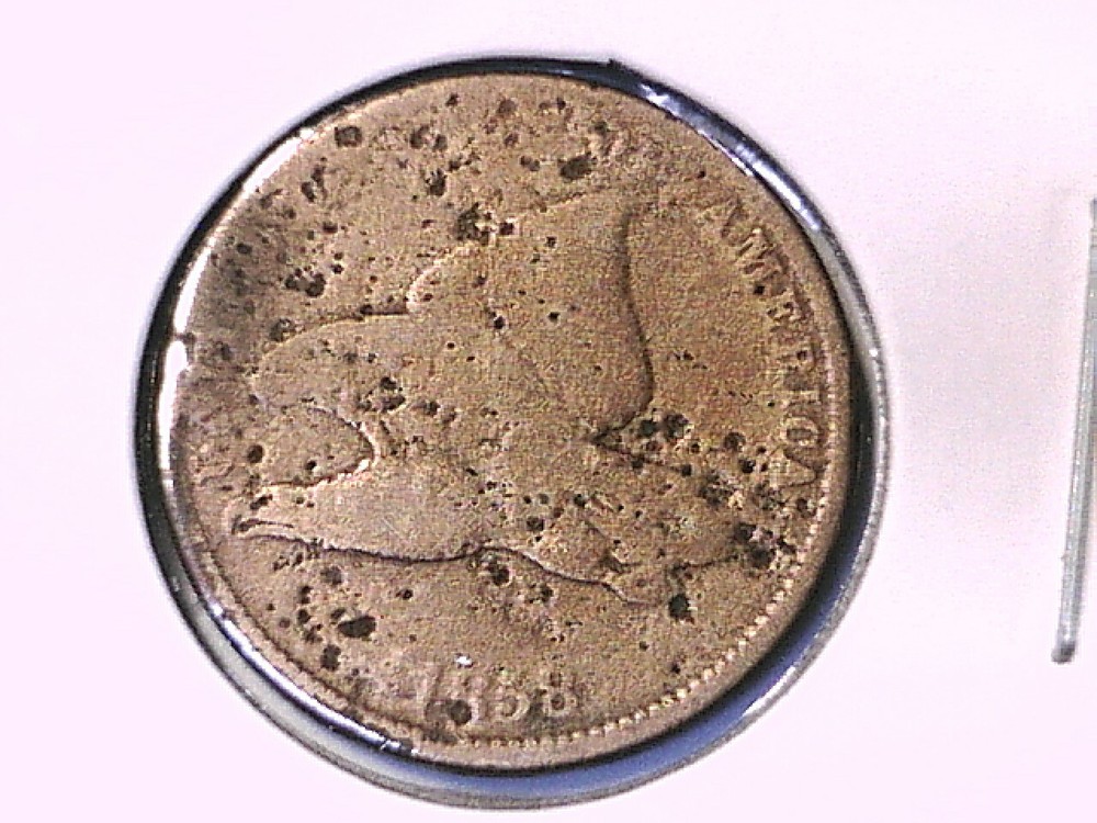 1858 Flying Eagle Cent Genuine Raw Ungraded 01009
