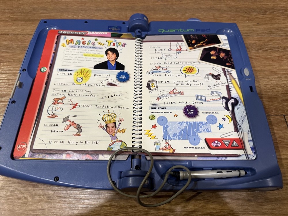 LeapFrog Quantum Pad Interactive Learning System w/ Stylus + Harry Potter Book