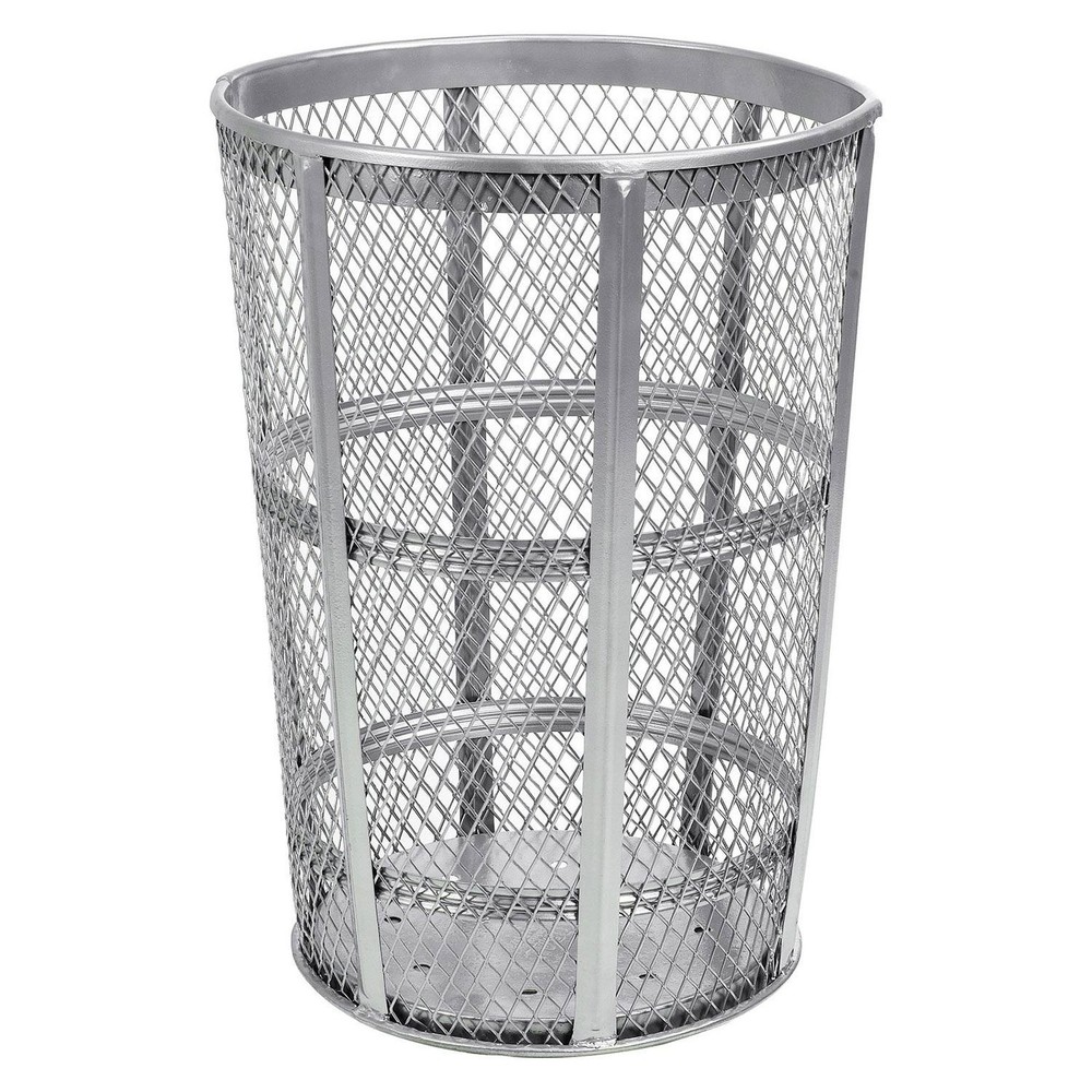 48 Gallon Outdoor Metal Trash Container Galvanized