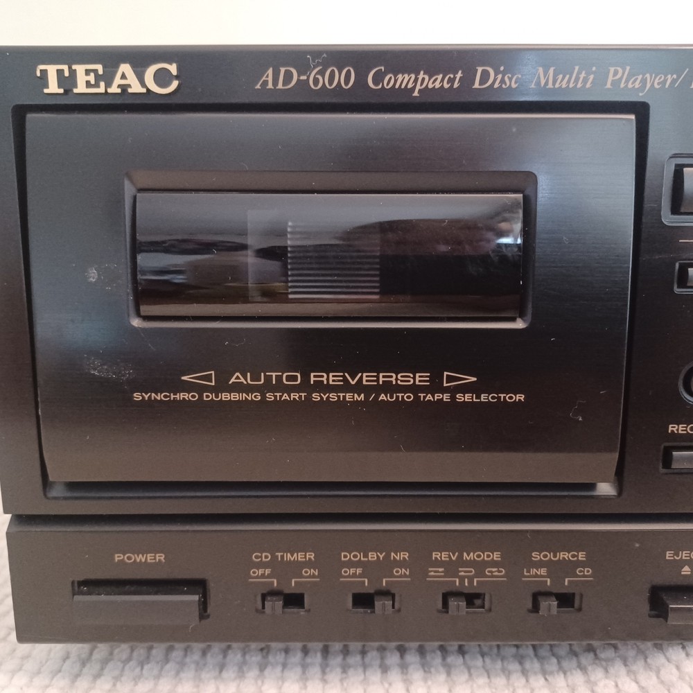 TEAC AD-600 Cassette CD Player Changer Combo - Untested / Powers On