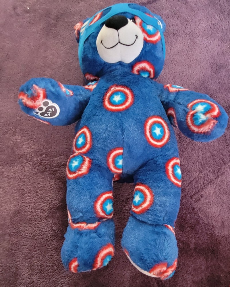 Build-A-Bear Captain America Shield Pattern 16" Plus 3 Build-A-Bear Outfits