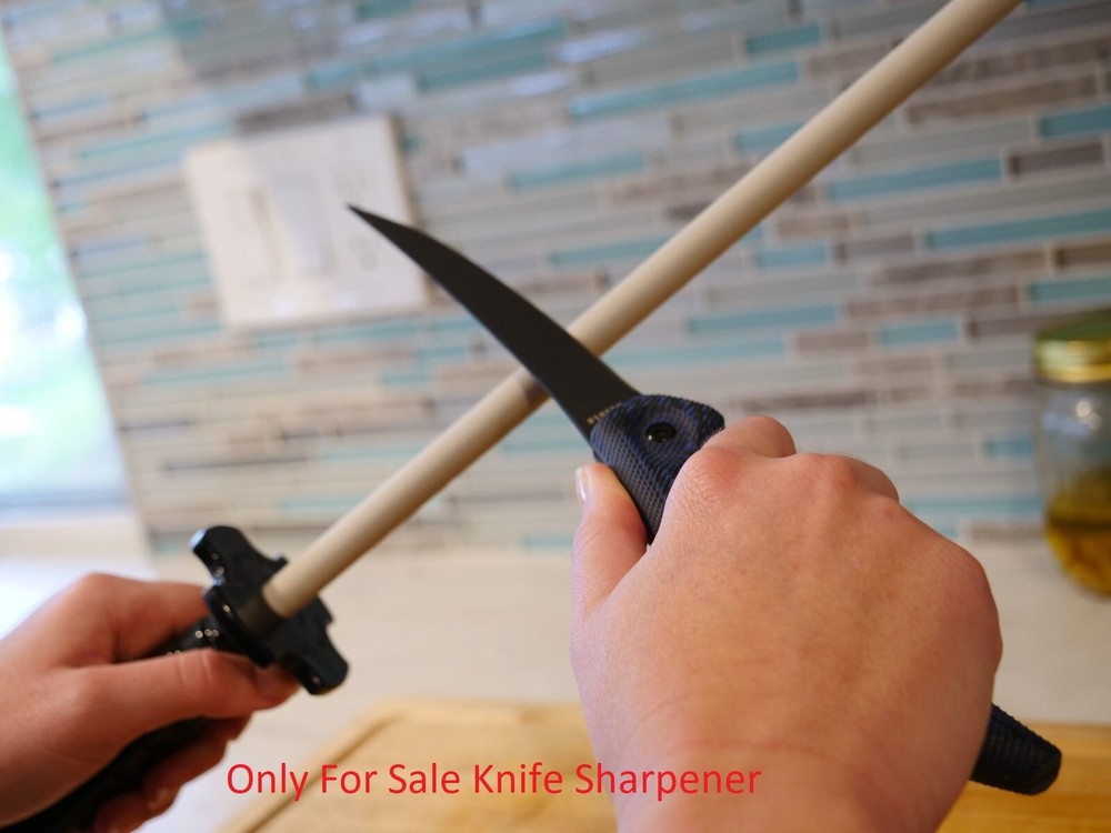 DMT 12" Sharpening Ceramic Rod Construction Black Composite Handle / Hanger Ring