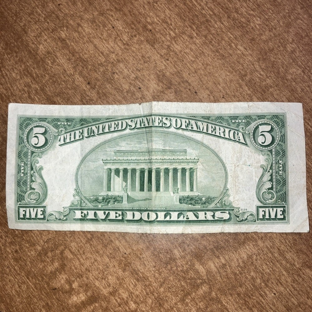 1950 Series Error Cut $5 Five Dollar Federal Reserve Note Off Center 2 Errors!!!