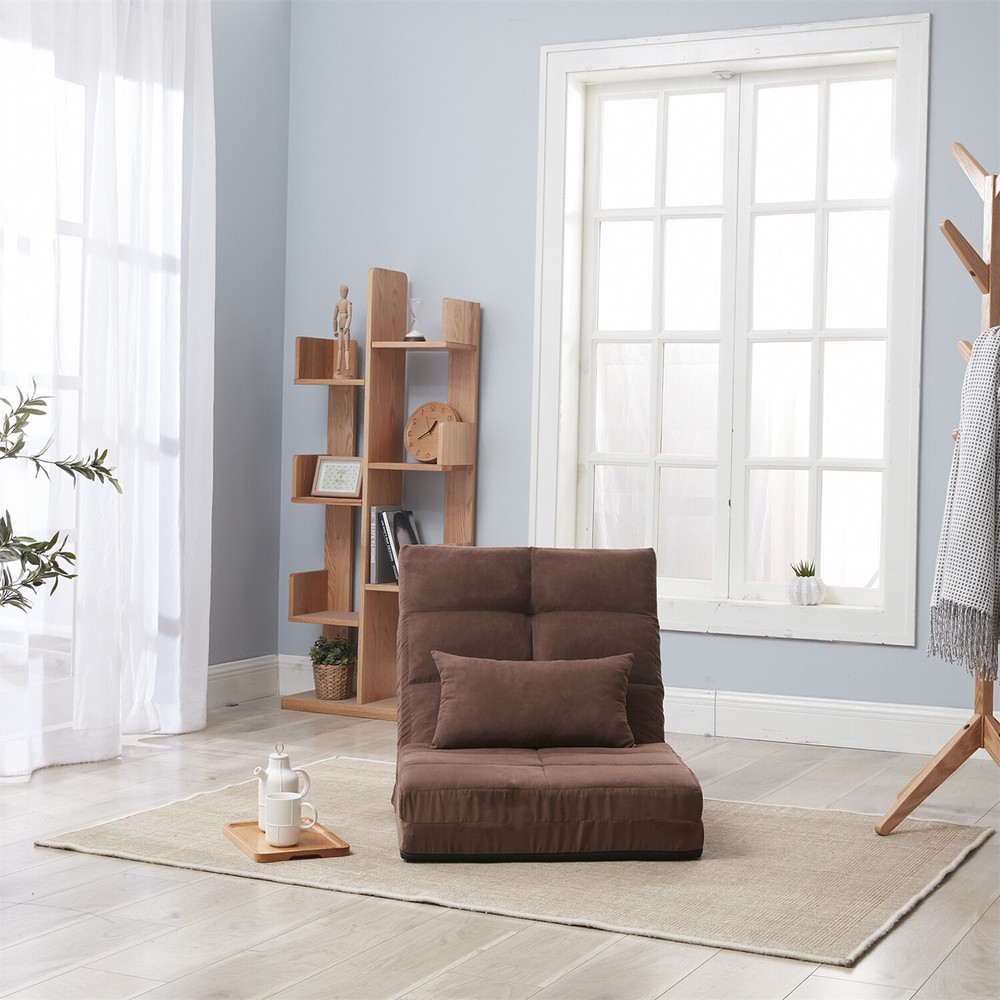 Convertible Sofa Bed Adjustable Floor Couch Single Sofa Chairs Folding Sofa Bed