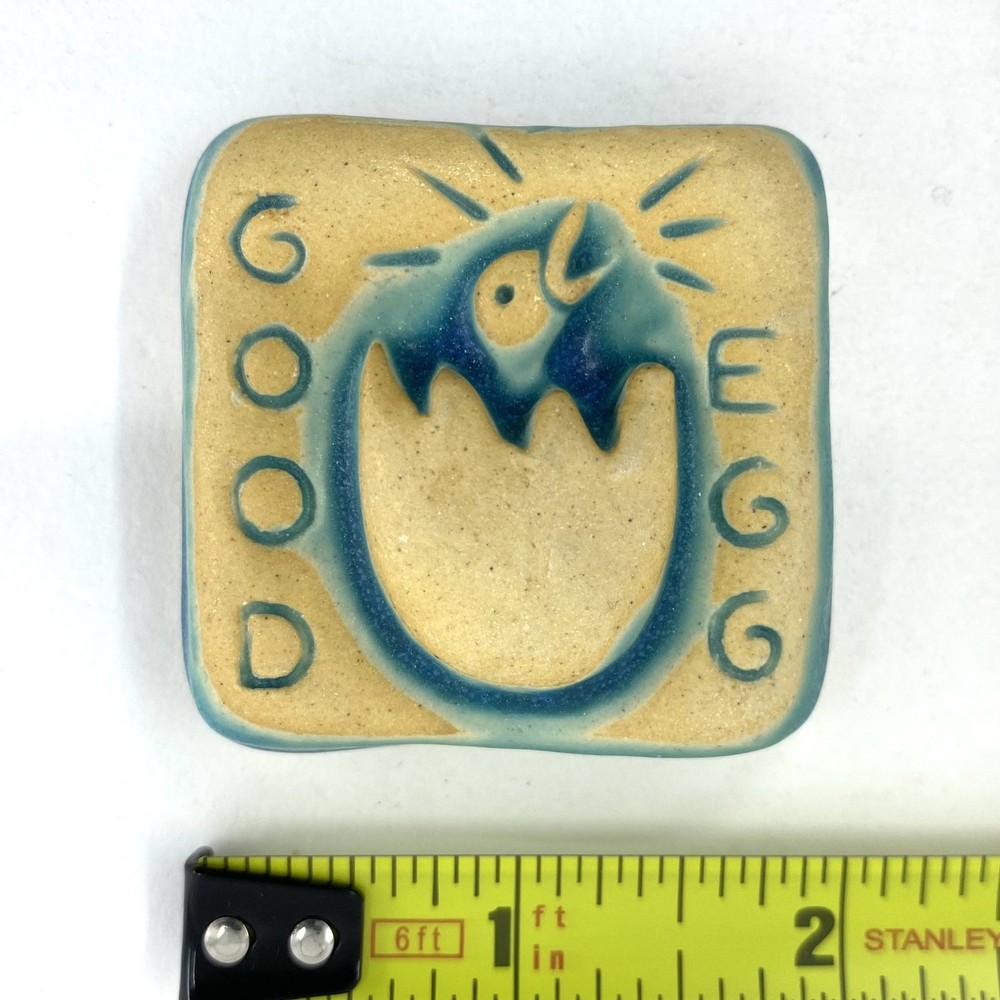 Good Egg 2x2" Ceramic Art Tile by Gretchen Kramp