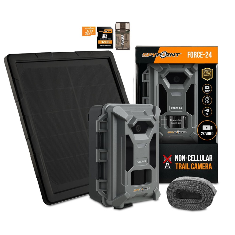 Spypoint Force-24MP Non-Cellular Trail Camera Bundle with Accessories