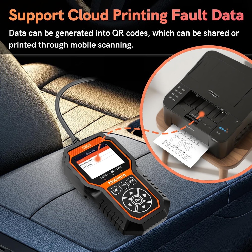 OBD2 Scanner Diagnostic Tool with DTC Solution Car Code Reader Reset Tool Che...