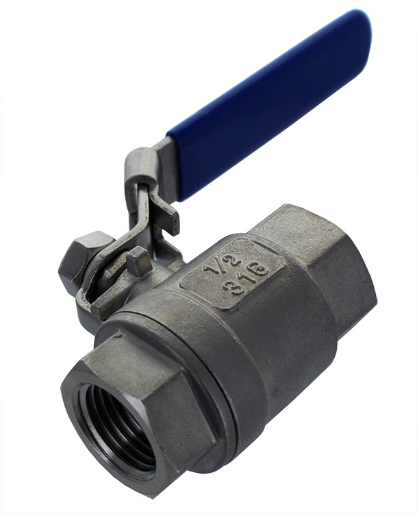 Two Piece Stainless Steel Ball Valve 1/2" NPT