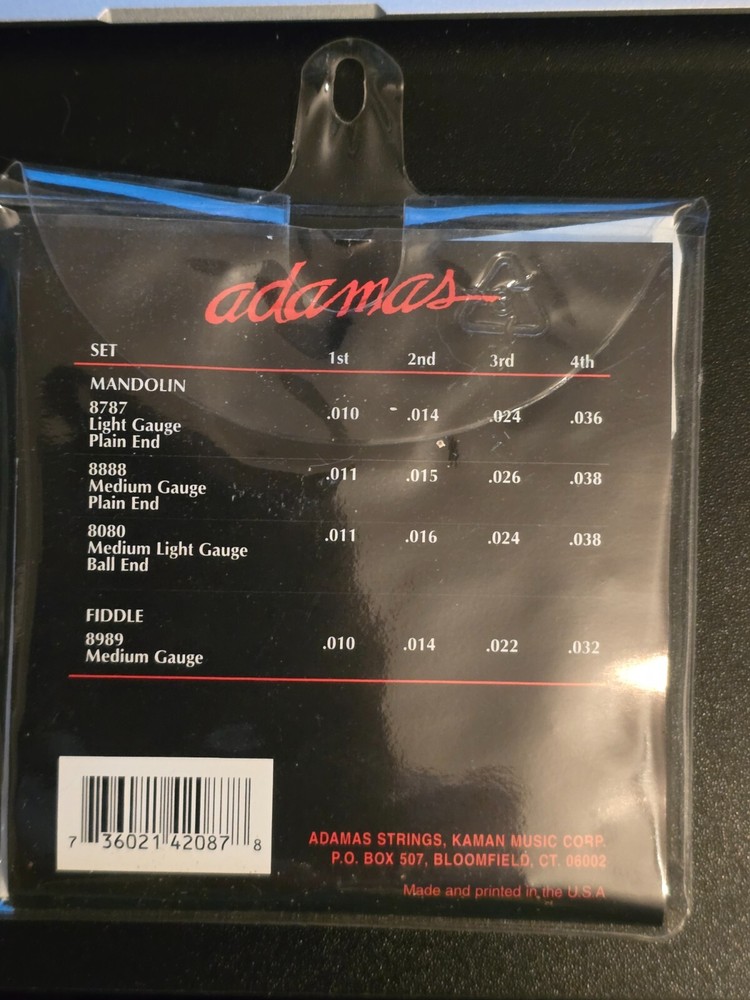 adamas 8080 Mandolin Strings Medium Light Phosphor Bronze Ball End