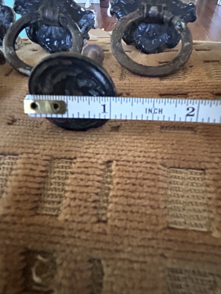 6 Antique Victorian Era Drawer Pulls And 2 Round Drawer Pulls