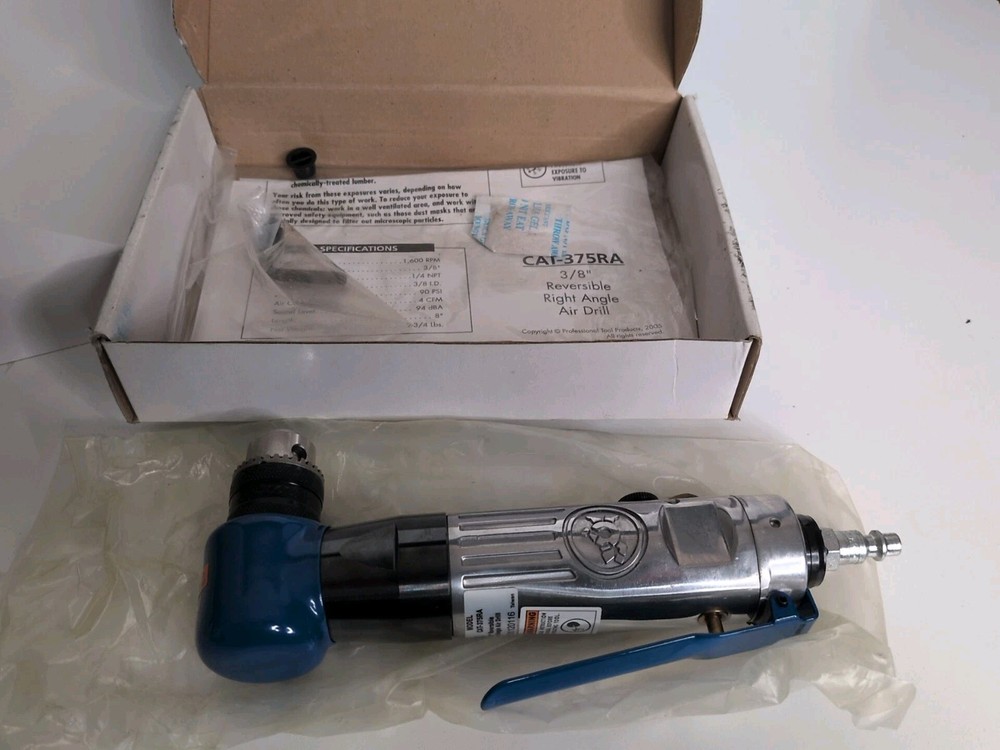 Cornwell Tools 3/8” Reversible Right Angle Air Drill with Head Boot CAT375RA