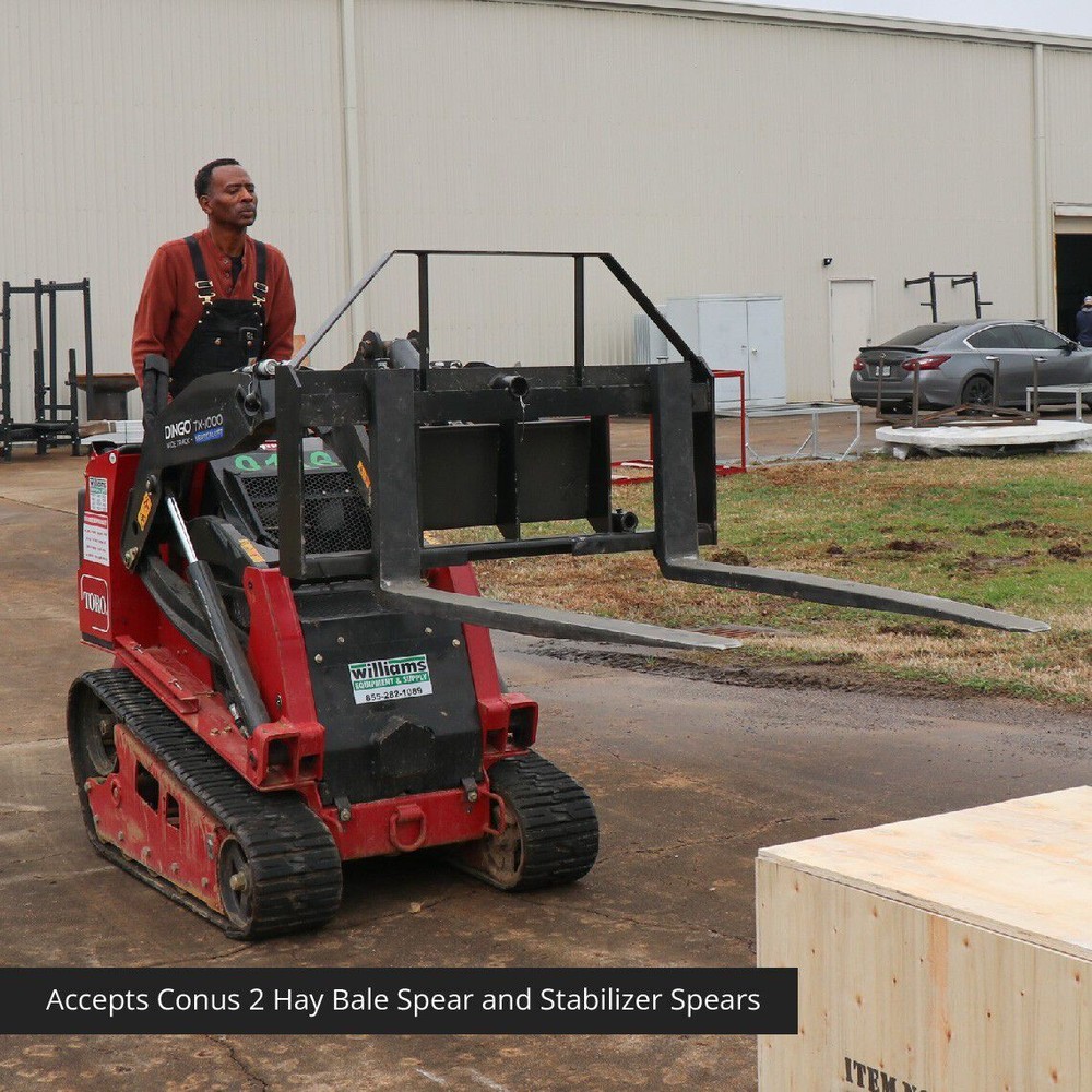 Titan Attachments Mini Skid Steer Pallet Fork Attachment, 48" Fork Blades