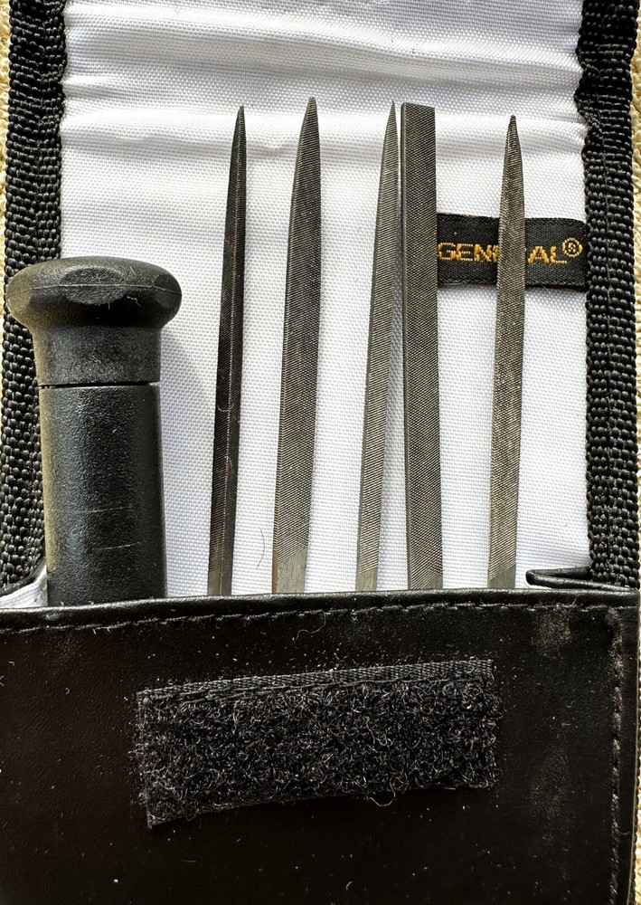 7 PC GENERAL MULTI PURPOSE FILE & HANDLE SET 707-011 W BELT LOOP CASE