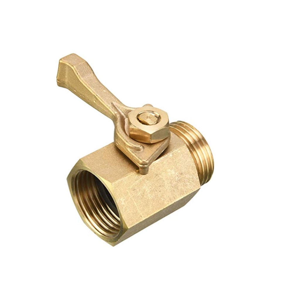 2 Pack Solid Brass Garden Hose Shut Off Valve with 2 Extra Washers, 3/4 Inch,...