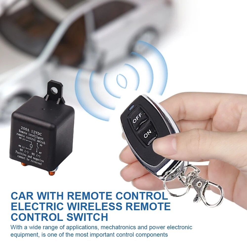 Wireless Dual Remote Car Battery Disconnect Relay Master Kill Cut-off Switch US