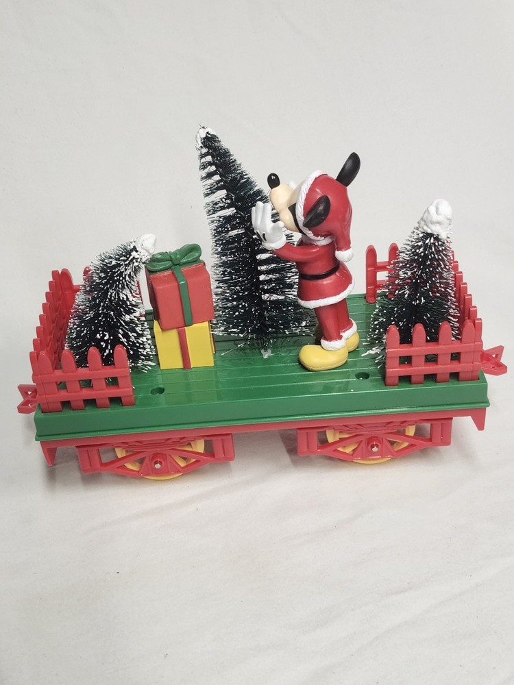 Mickey Mouse Holiday Express Train Set Collector's Edition WORKS-Missing Caboose