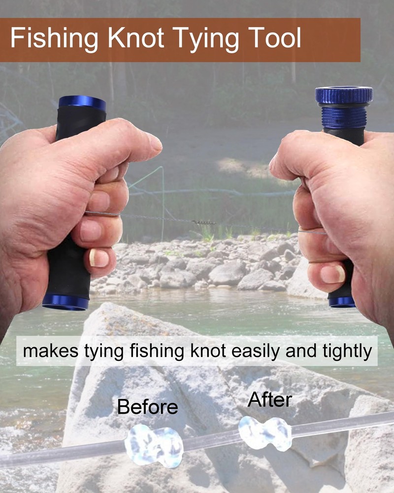 Knot Puller Fishing Knot Tying Tool Fishing Line Knot Puller Tool Fish Hook T...