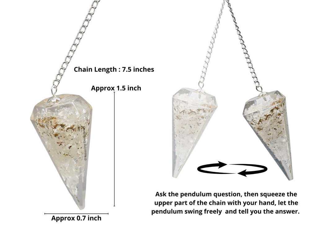 Clear Quartz Orgone Pendulum