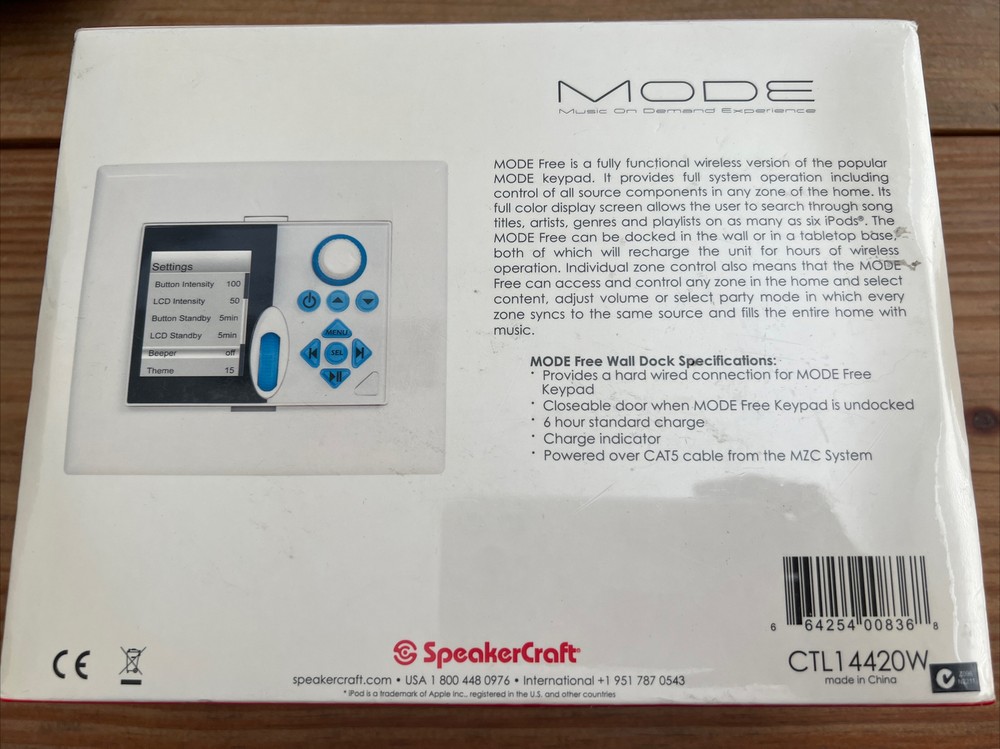 Speakercraft Mode Free Wall Dock - White CTL14420W