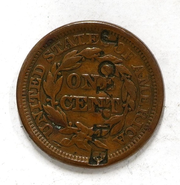 1849 Braided Hair Large Cent